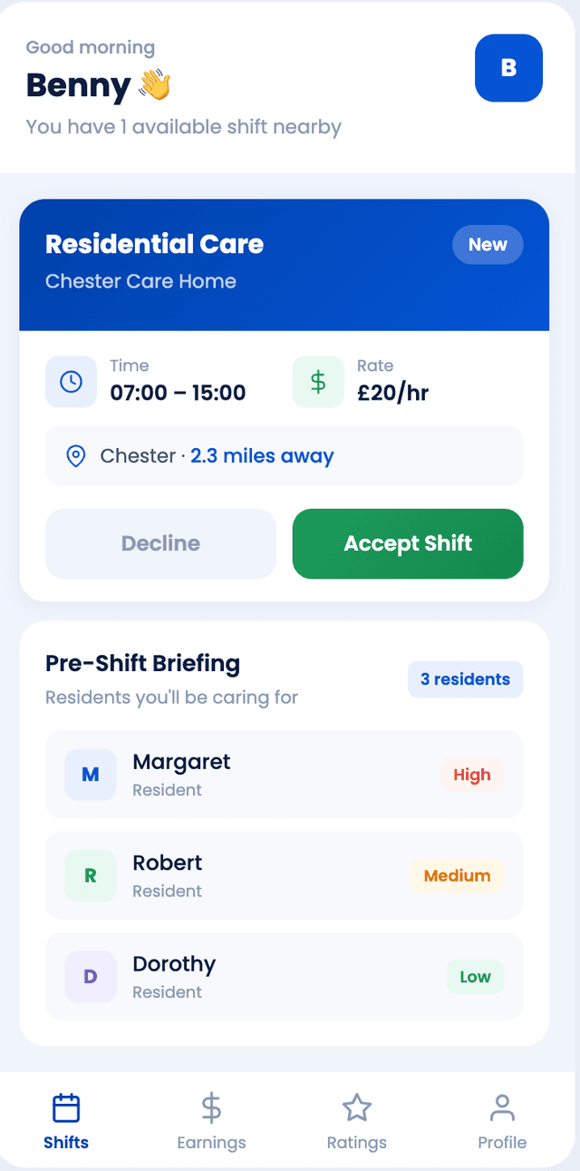ShiftCove app